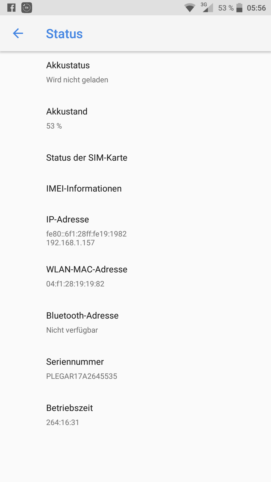 MAC-Adresse auf einem Android-Smartphone