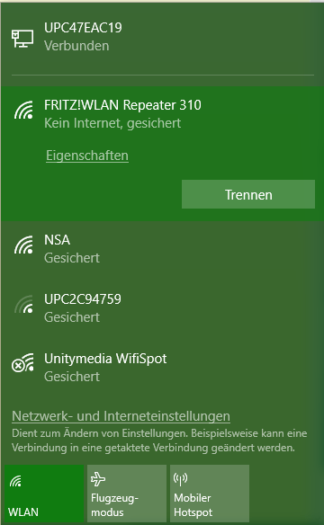 Das passende WLAN auswählen