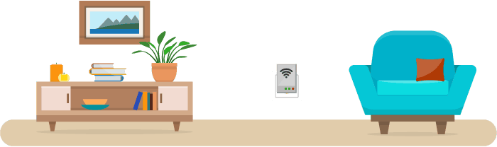Platziere den WLAN Verstärker für besseres WLAN innerhalb Deines Funknetzwerkes Um die WLAN Reichweite erhöhen zu können muss der WLAN-Verstärker innerhalb Deines WLANs platziert werden